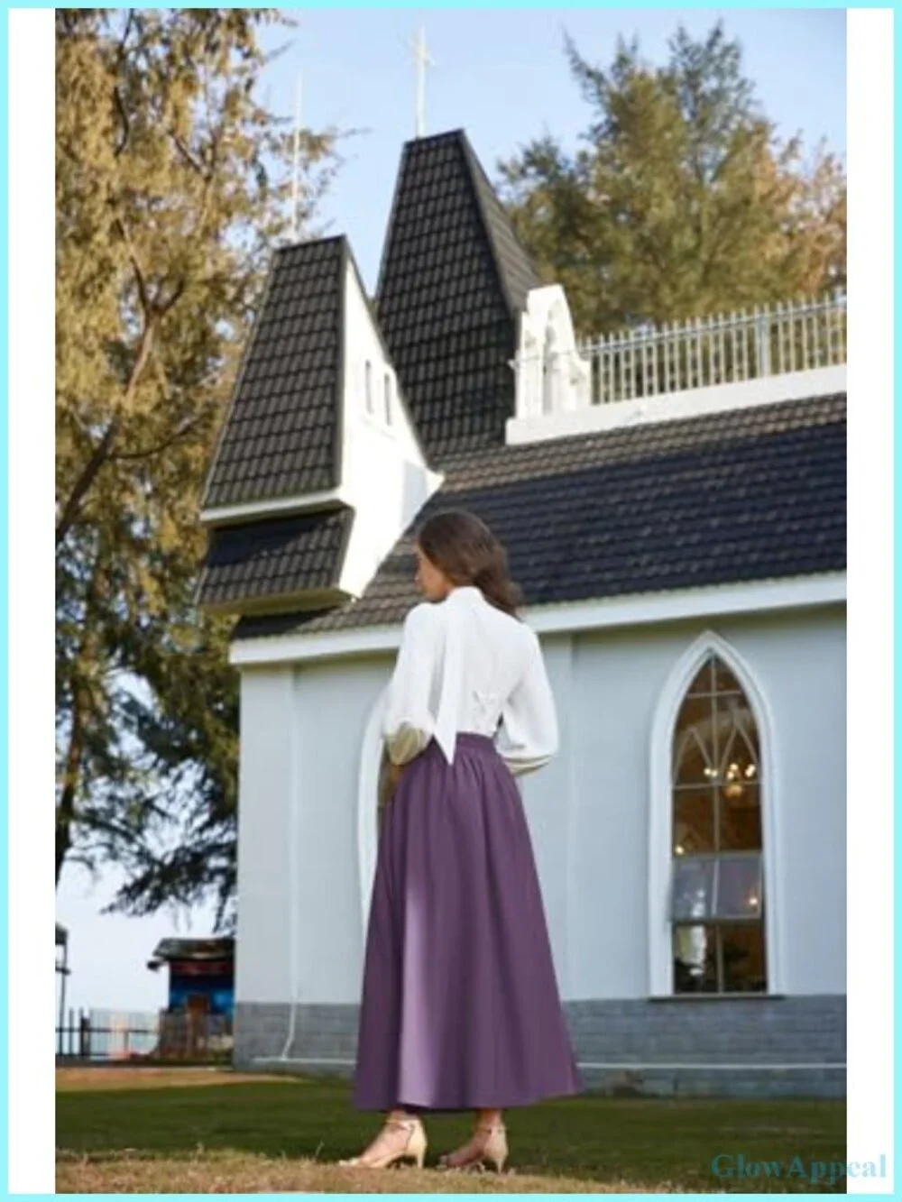 Scarlet Darkness Maxi Skirt High Waisted A-Line Side Pleats Pockets